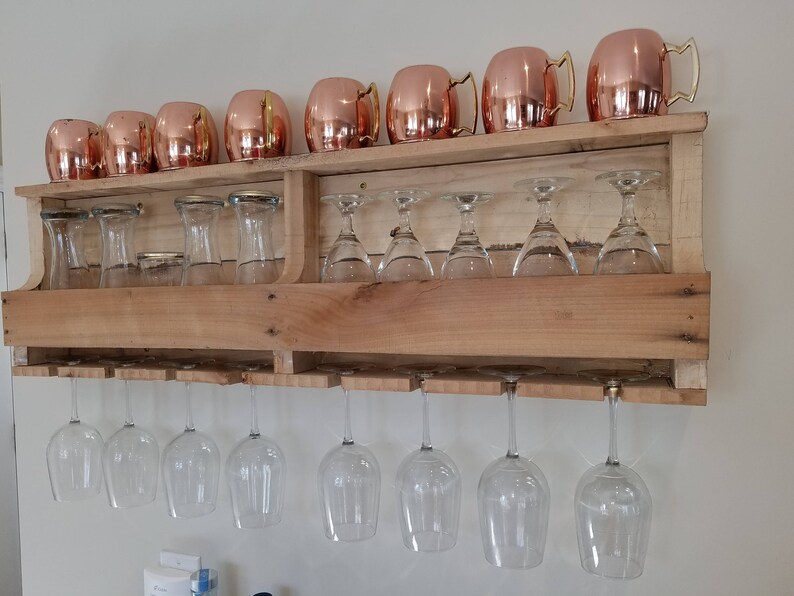 Wine & Beer Glass Rack for home bar Etsy