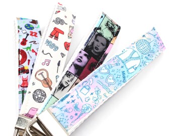 Adult Swiftie Wristlet or Mommy + Me 1" Inch Wristlets | Wristlet | Keychain Ring | Key Holder