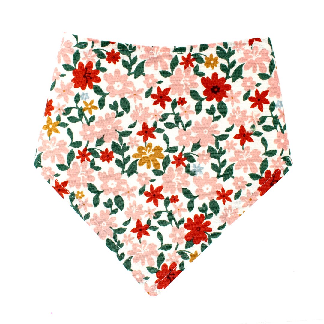 Wildflower Bandana Bib Drool Bib Bandana baby Terry Backed Etsy