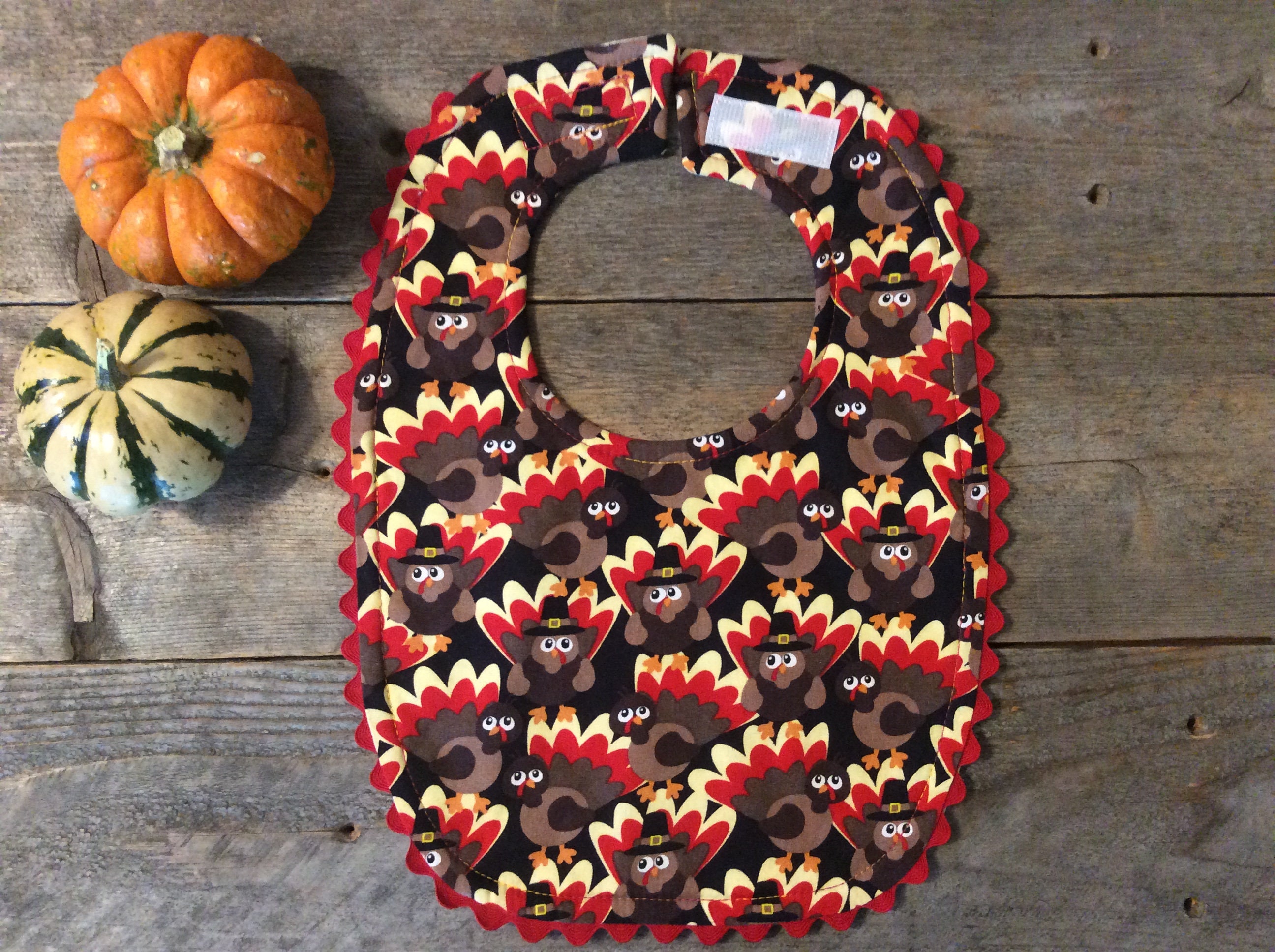 Thanksgiving Bibs Red Turkeys Baby 1st Thanksgiving Bib Etsy UK