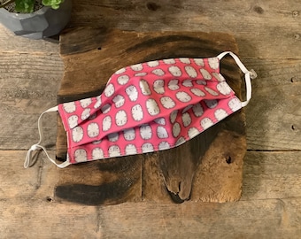 Mini Hedgehogs | Light & Breathable | Adjustable Cotton Face Mask | Teenagers and Adults | Reversible | Handmade Gift | Ready to Ship:)