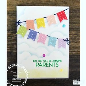 New baby card. New Parents Greeting Card. Pregnancy Congratulations. Expecting New Parents. Baby Shower Card. Handmade Greeting Card.