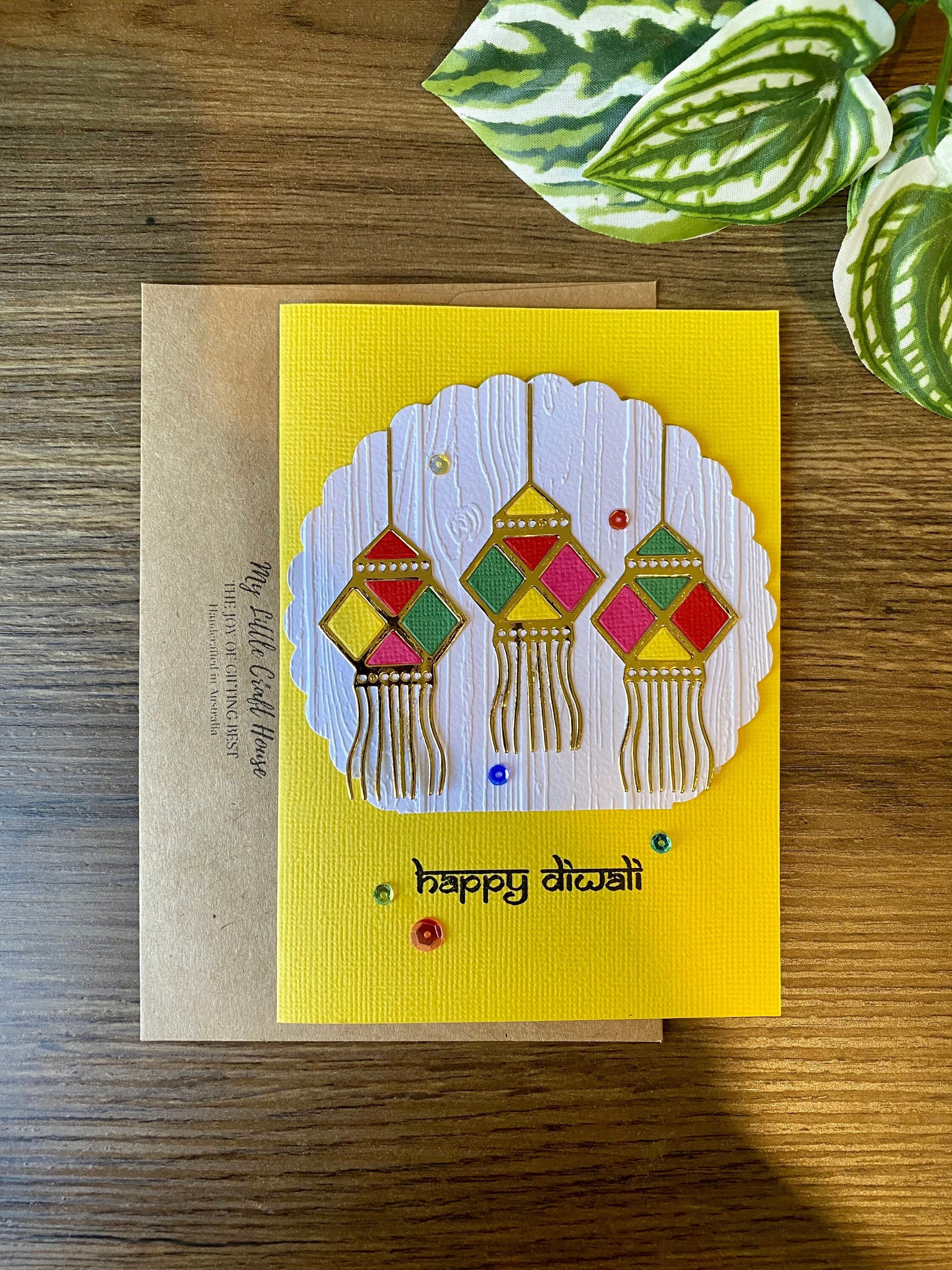 Handmade greeting 2024 card for diwali