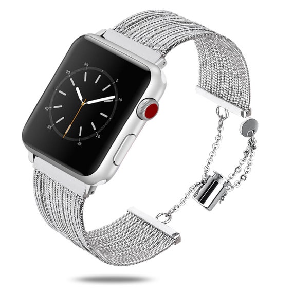 silver apple watch band