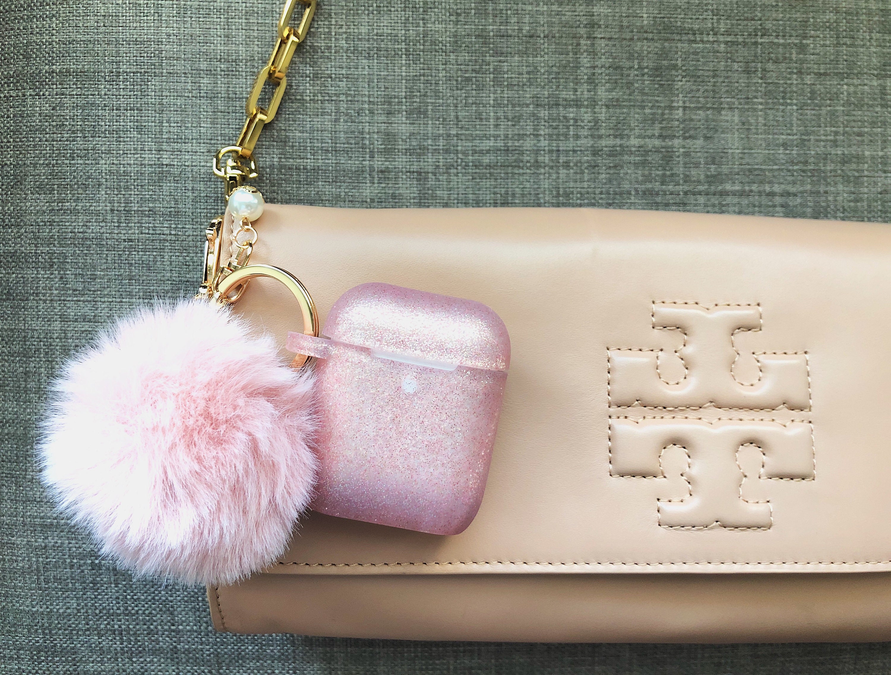 Rose Gold Airpods Case Silicone With Keychain Neck Running - Etsy UK