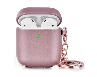  WEISHIJIE Case for AirPods Pro, Airpods Pro Cover, Genuine  Leather AirPods Case with Argyle Pattern & Electroplating Metal Keychain &  Gold Buckle (Pink) : Electronics