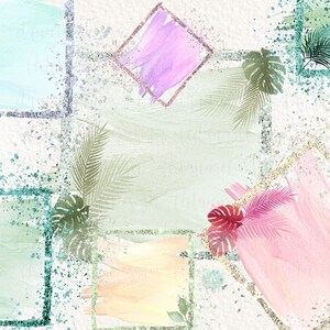 Glitter Iridiscent Frames clip art watercolor background  floral  Frames borders Gold Confetti Logo design clip art ,for Commercial use