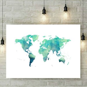 6 World maps clipart,Watercolor maps png.Mapamundi clipart Silhouette Continents clipart.Sublimation. Instant download,Commercial Use image 6