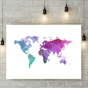 6 World maps clipart,Watercolor maps png.Mapamundi clipart Silhouette Continents clipart.Sublimation. Instant download,Commercial Use image 7