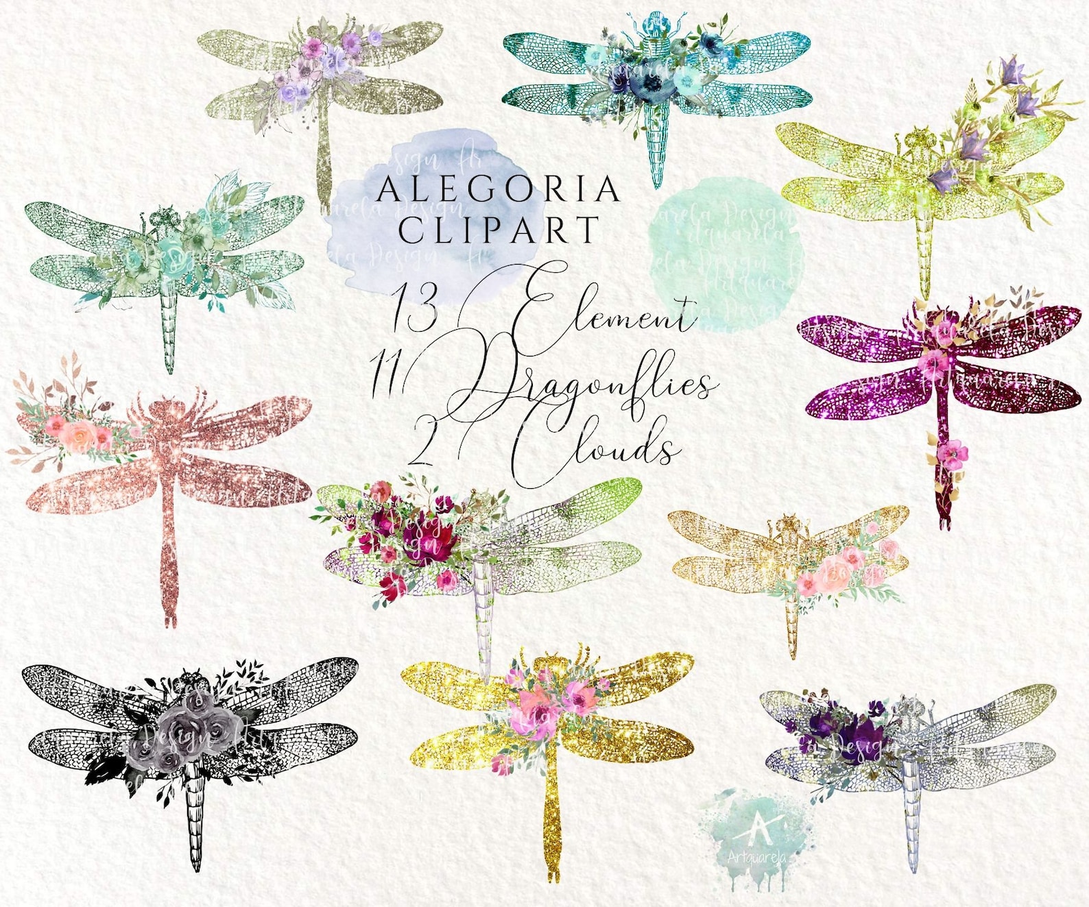 Glitter Dragonfly Clipart Set rose Gold Transparent Luxury - Etsy Australia