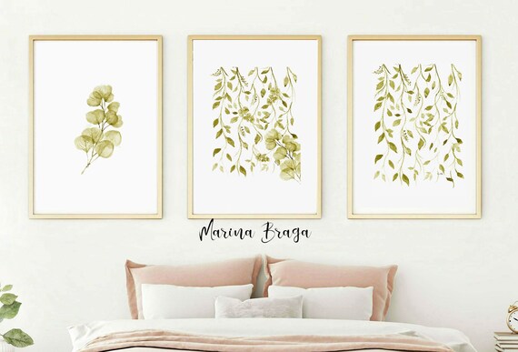 Watercolor Hanging Plants Printables Set of 3 Prints Neutral - Etsy