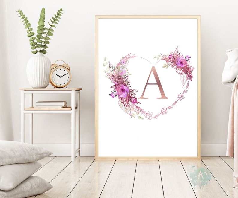 1 Watercolor  /& glitter floral Heart Clipart Purple Magenta flowers heart png frame  Wedding invitation Sublimation,Commercial Use