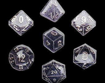 Polyhedral Dice Pins-Set de 7 - Negro