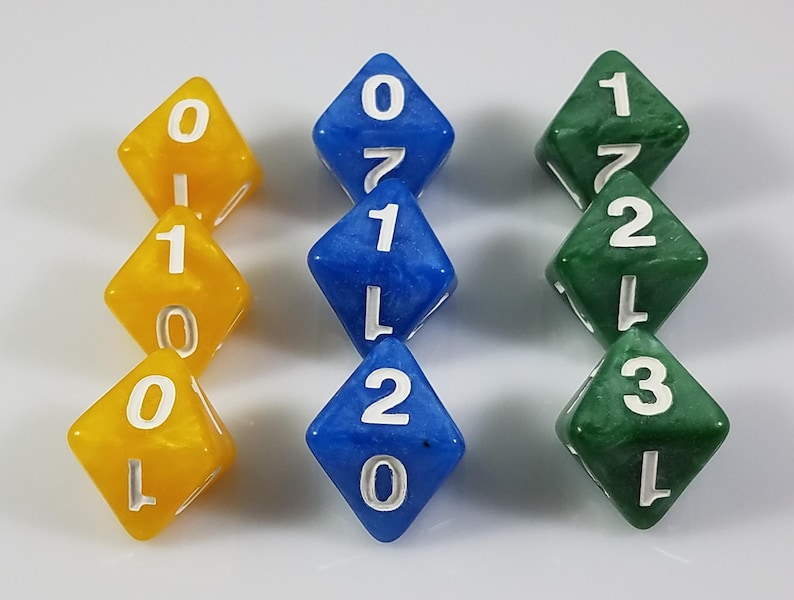 Unique Binomial Polyhedral Dice Set D8s Coin Flip Dice Etsy