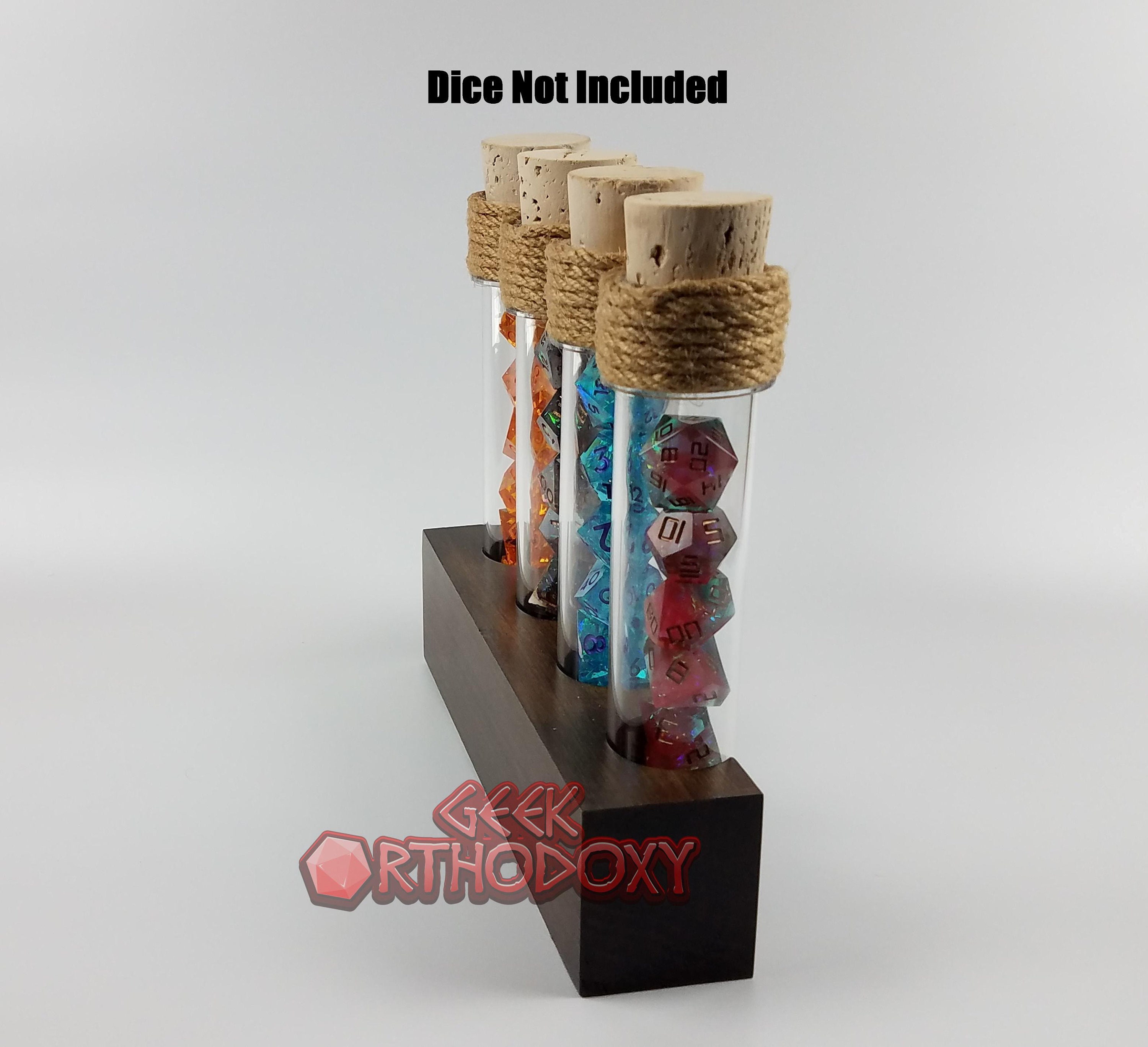 Dice Tube Storage Display Rack with 4 Potion Flasks Twine Etsy
