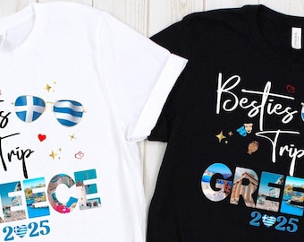 Girls Trip, Greece Shirt, Greek Flag Shirts, Greece Vacation, Besties Trip, Athens Shirts, Mikonos Tshirt, Santorini Shirts