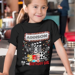 Movie Night, Movie Night Party, Birthday Shirt, Movie Birthday Matching, Movie Night Shirt, Birthday Party Shirt, Popcorn Shirt