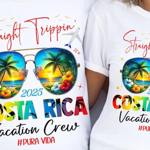 Costa Rica Shirts, Straight Trippin, Costa Rica Vacation, Pura Vida, Girls Trip Tshirt, Costa Rica Matching, Costa Rica Birthday
