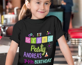 Science Party, Science Birthday Theme, Science Birthday Girl, Science Matching Shirts, Science Family Shirt