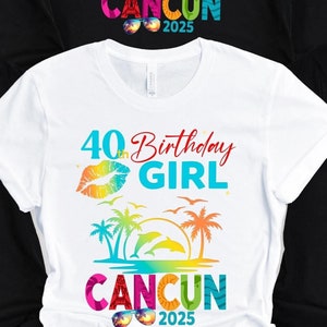 Cancun Shirts, Cancun Birthday, 30th Birthday Fiesta, Mexico Birthday Tee, Cancun Girls Trip, Mexican Fiesta Party