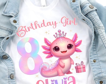 Axolotl Birthday, Axolotl Party Themed, Pink Axolotl, Axolotl Birthday Girl, Custom Axolotl Shirt, Cute Axolotl, Girls Axolotl