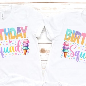 Chemise anniversaire crème glacée, dessert, soirée crème glacée, crème glacée assortie, soirée deux desserts, anniversaire dessert