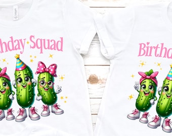 Koszulki urodzinowe Pickle, dziewczyna Dill Pickle, koszulka dziewczęca Pickle, koszulka Cucumber, śmieszne koszulki Pickle, impreza Pickle, pasujące urodziny