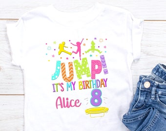 Jump Party Shirt, Trampoline Birthday, Jump Shirt, Trampoline Party Shirt, Bounce Birthday Girl, Trampoline Matching