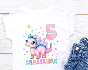 Girl Dinosaur Shirt, Dinosaur Birthday, Dinosaur Girl Party, Girl Dinosaur Gifts, Cute Dinosaur Tees, Girl Dinosaur Bday