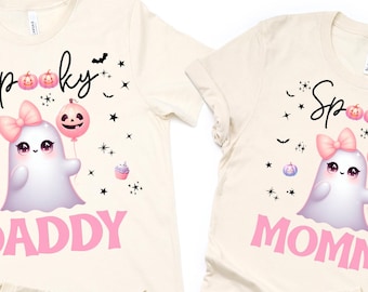 Jedne straszne urodziny, pierwsze urodziny w Halloween, różowy Halloween, słodka koszulka z duchem, straszny T-shirt urodzinowy, kokietka na Halloween