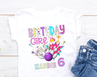 Bowling Birthday, Bowling Girl Shirt, Custom Bowling Party, Matching Birthday Tees, Bowling Pin Shirt
