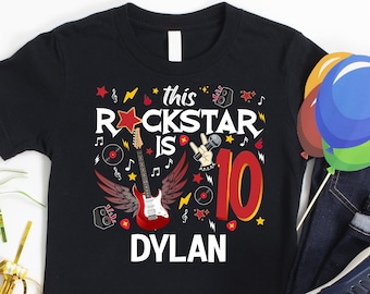 Rockstar Birthday, Rockstar Boy Shirt, Rock Birthday Party, Rock Party Theme, Rockstar Birthday Boy, Musical Birthday