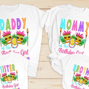 Luau Birthday Shirt, Aloha Shirt, Luau Party Shirts, Tiki Birthday, Tropical Party Theme, Tiki Birthday Girl, Aloha Party