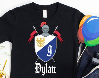 Knight Shirt, Knight Party, Medieval Birthday, Boy Knight Tee, Personalized Knight, 3rd Birthday Shirt, Fairy Tale, Dragon T Shirt, Helmet