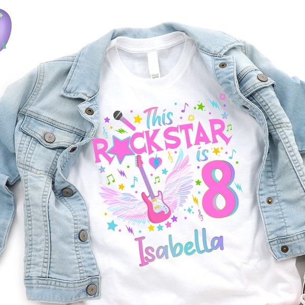 Rockstar Birthday, Rockstar Girl Shirt, Rock Birthday Party, Rock Party Theme, Rockstar Birthday Girl, Musical Birthday