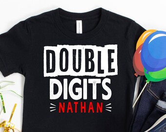 Double Digits, Ten Birthday Boy Shirt, 10 Double Digits, Boys Birthday Shirt, Tenth Birthday Shirt, 10th Bday Custom