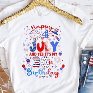 4th Of July Birthday, July 4th Party, July 4th Bday Shirts, 50th Birthday Shirt, Merica Birthday, Firecracker Party Shirts