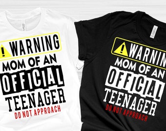 Proud Mom of Official Teenager Shirt, Thirteen Birthday, Official Teenager Shirt, Mom of Teen Shirt, Birthday Mom