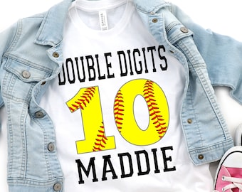 Softball Birthday Shirt | Etsy Ireland