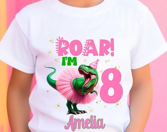 Girl Dinosaur Birthday, Dinosaur Ballerina, Girl T Rex Outfit, Pink Dinosaur, Dinosaur Tutu Ballet, Cute Dinosaur Tees, Girl Dino
