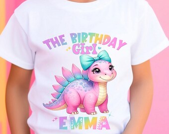 Girl Dinosaur Shirt, Dinosaur Birthday, Dinosaur Matching, Girl T Rex, Pink Dinosaur Tees, Cute Dinosaur Tees, Girl Dinosaur Bday
