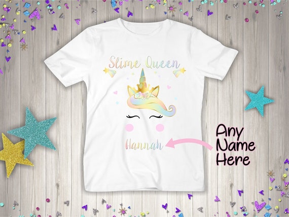 Slime Birthday Shirt Slime Queen Slime Unicorn Birthday Queen Shirt Slime Birthday Party Slime Girl Birthday Girls Gift Slime Queen