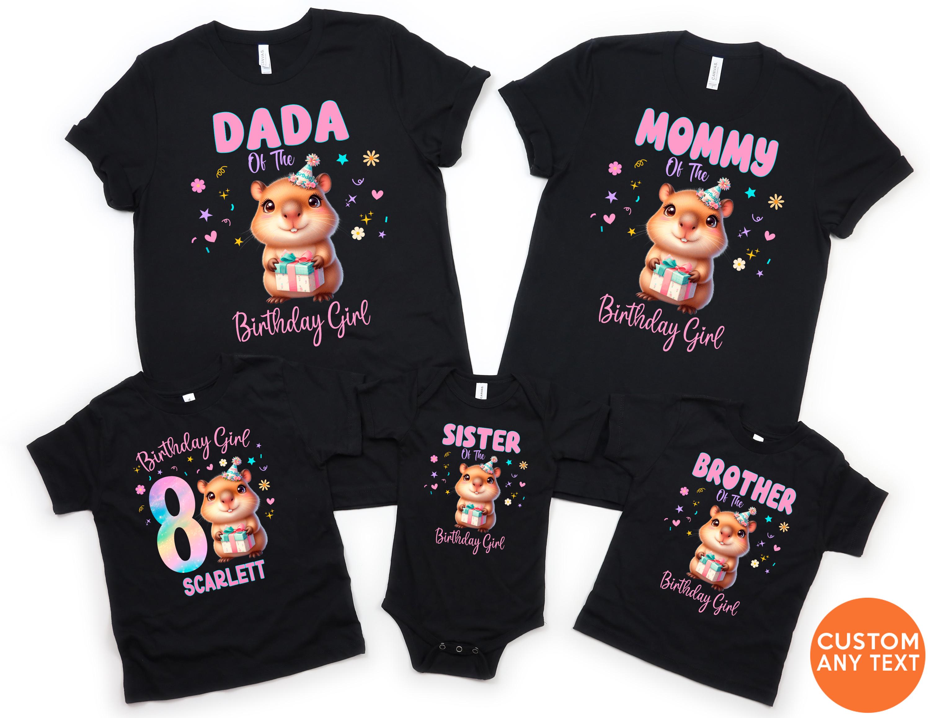 Capybara Birthday Shirt, Cute Capybara, Animal Party, Cute Capybara ...
