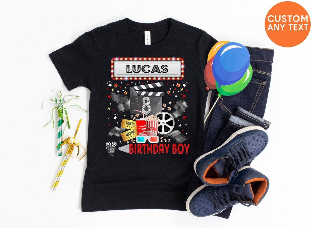 Movie Night, Movie Night Party, Birthday Shirt, Movie Birthday Matching