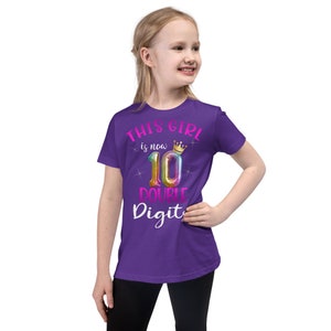 Double Digits, Ten Birthday Girl Shirt, 10 Double Digits, Girls ...