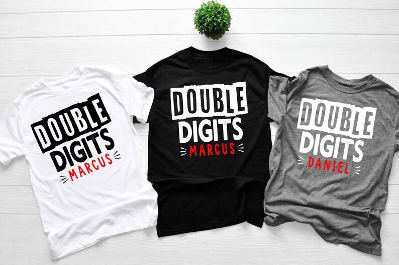 Double Digits Ten Birthday Boy Shirt 10 Double Digits Boys | Etsy