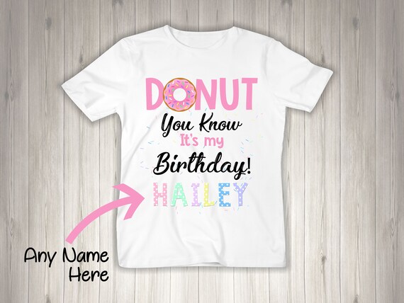 Donut Tshirt Kid Doughnut Birthday Shirt Toddler Birthday | Etsy