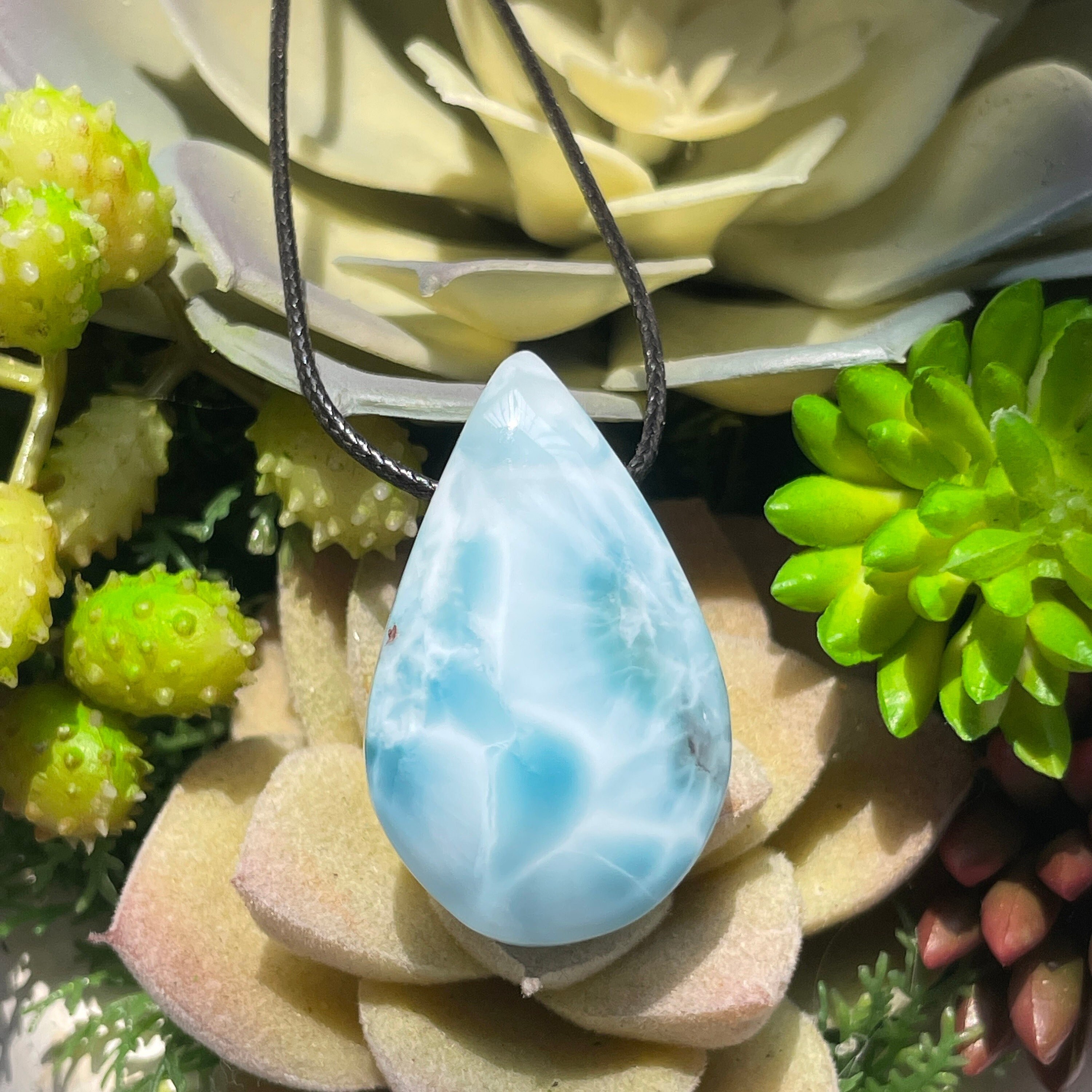❤larimar❤ Larimar 39x21mm Smooth Fancy AA Grade Loose Cabochon - 142947