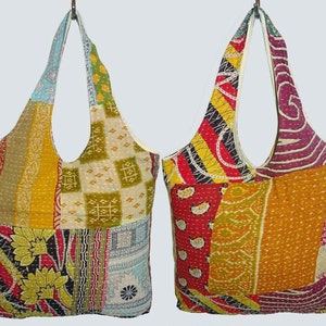 25Pc Kantha Bag Handmade Cotton Patchwork Bag Shoulder Bag Vintage Kantha Tote Bag Kantha Handbag Beautiful One Of A Kind Assorted Bag