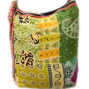 20Pc Vintage Kantha Bag Handmade Cotton Bag Patchwork Crossbody Bag Kantha Bag Shoulder Bag Handbag Cotton Sling Bag Women Floral Bag